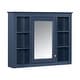 preview thumbnail 10 of 12, GDFStudio - Riggs Modern Wall-Mounted Bathroom Storage Cabinet with Mirror and Open Shelves (Not Include Bathroom Vanity)