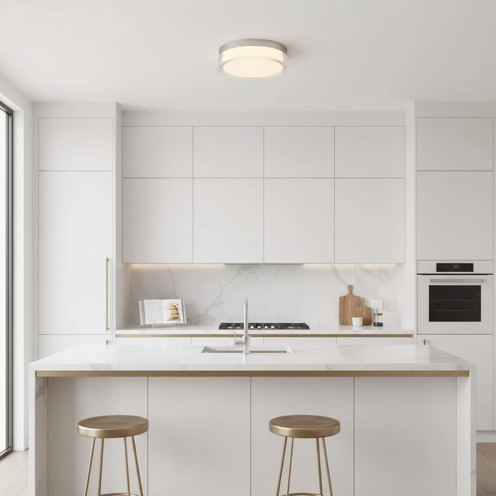 9 Inch LED Flush Mount Light Acrylic Diffuser Dimmable 1500 Lumens