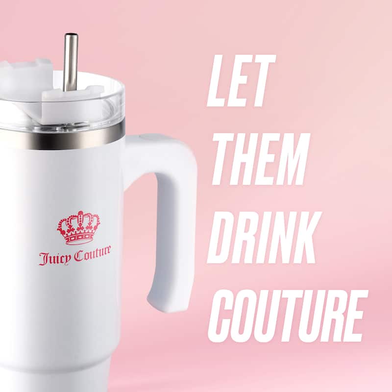 Juicy Couture Travel Style Designer Water Bottle - 31.5oz
