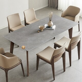 JASIWAY Light Luxury Style Sintered Stone Dining Table - Bed Bath ...