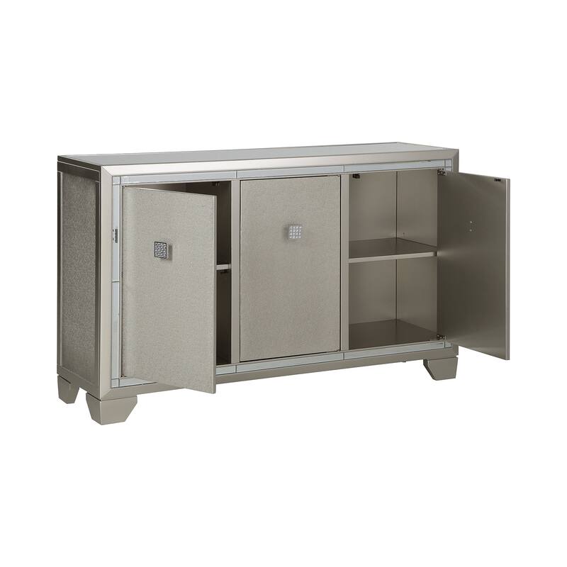 Signature Design by Ashley Chaseton Silver Accent Cabinet - 54"W x 16"D x 34"H