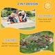 preview thumbnail 8 of 7, Outsunny Kids Outdoor Sandbox with Cover Garden Bed, Easy Assembly Children's Square Sandbox for Backyard