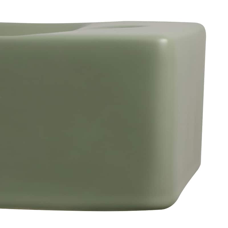 Felix Modern Wall Mounted Rectangular Ceramic Mini Sink, By JONATHAN Y