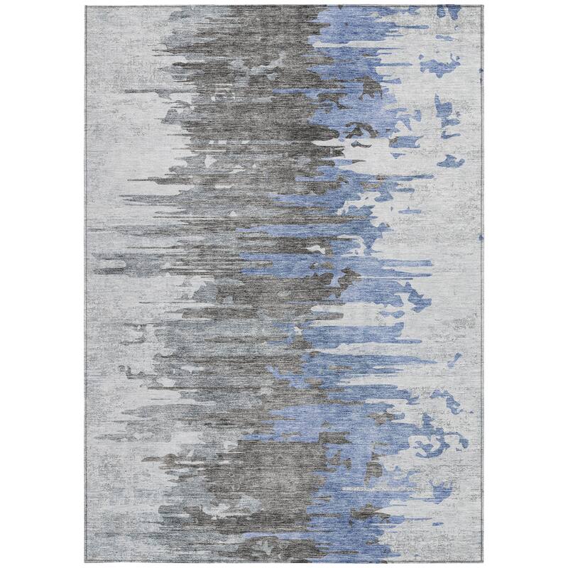 HomeRoots Abstract Transitional Rectangle Outdoor Rug