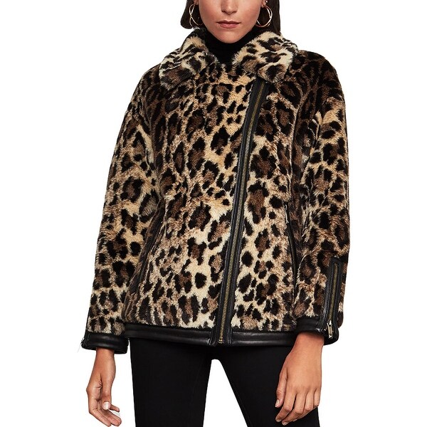 leopard print fur coat with hood