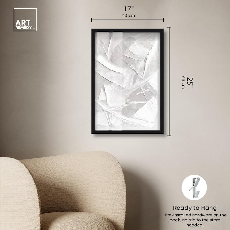 Thick White Texture II Shadowbox by Art Remedy