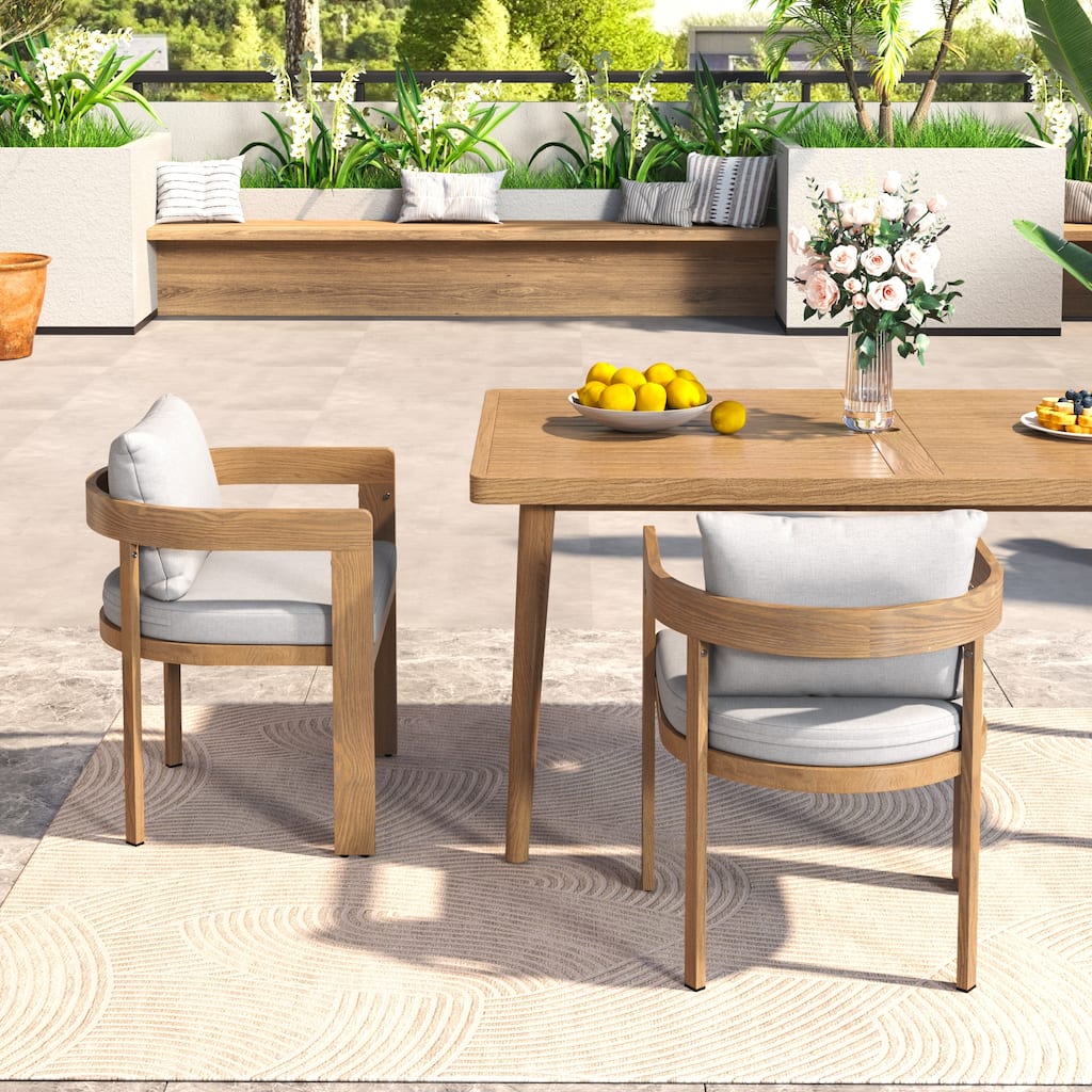 Elko Outddor And Indoor Aluminum Dining Chair (Excluding the table)