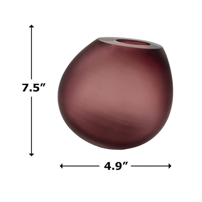 Premium Contemporary Glass Vase in Purple