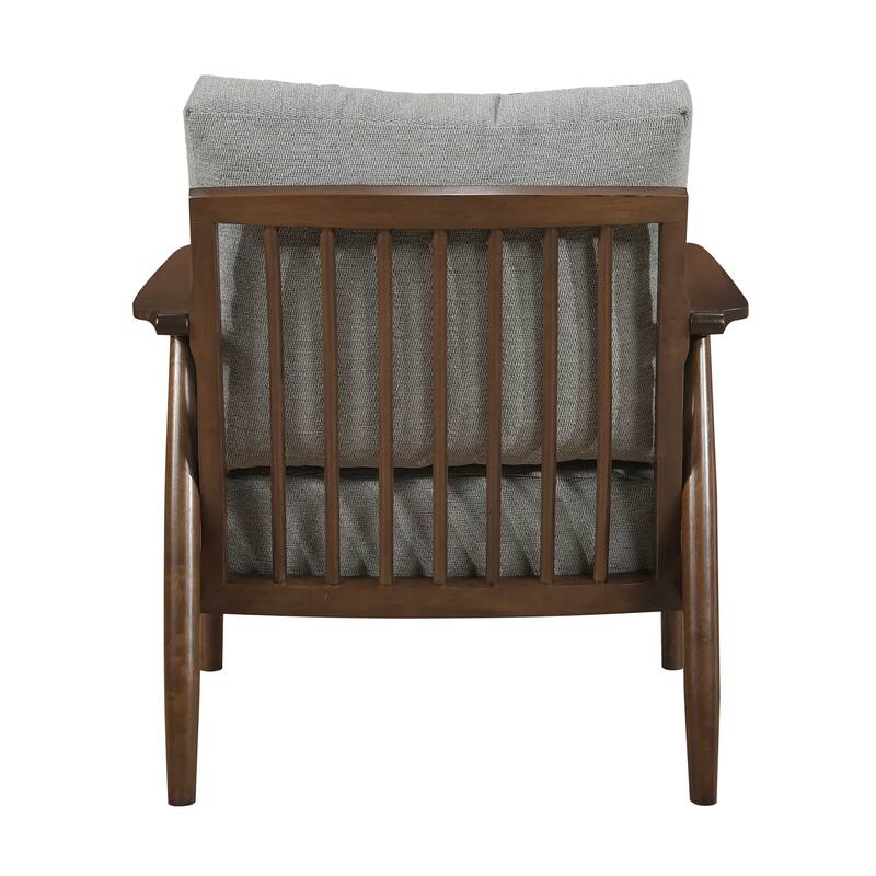 Oliver 31" Textured Accent Chair - Solid Wood Frame, Reversible Back