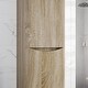 preview thumbnail 3 of 6, Eviva Smile 16"W x 15"D x 75"H White Oak Wall-Mounted Linen Cabinet