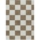 preview thumbnail 2 of 5, Machine Washable Indoor/ Outdoor Modern Checker Chantille Rug