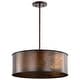 preview thumbnail 1 of 12, Kettle 4 Light Pendant with 60W Vintage Lamps Included Weathered Oxidized Bronze/Brass