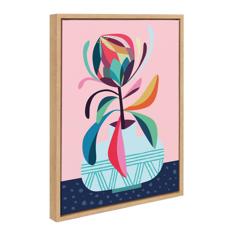 Kate and Laurel Sylvie Protea Canvas by Rachel Lee of My Dream Wall