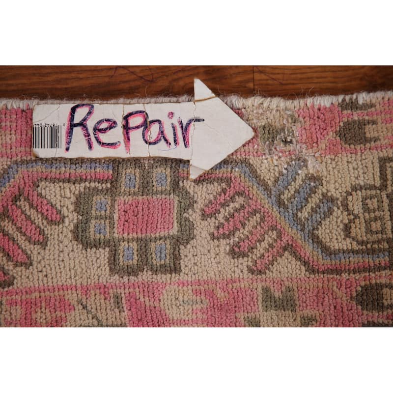 Tribal Meshkin Persian Vintage Runner Rug Handmade Wool Carpet - 3'8" x 10'9"