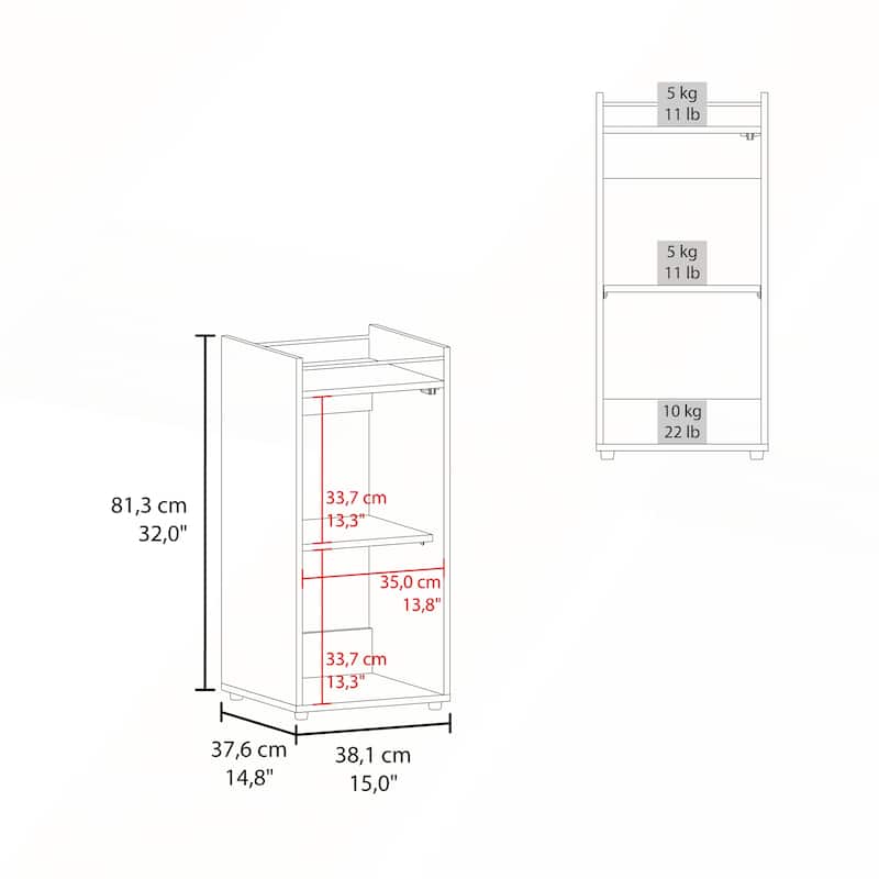 Theba Minibar Cabinet with Two Doors and Open Shelf for Modern Bar Storage