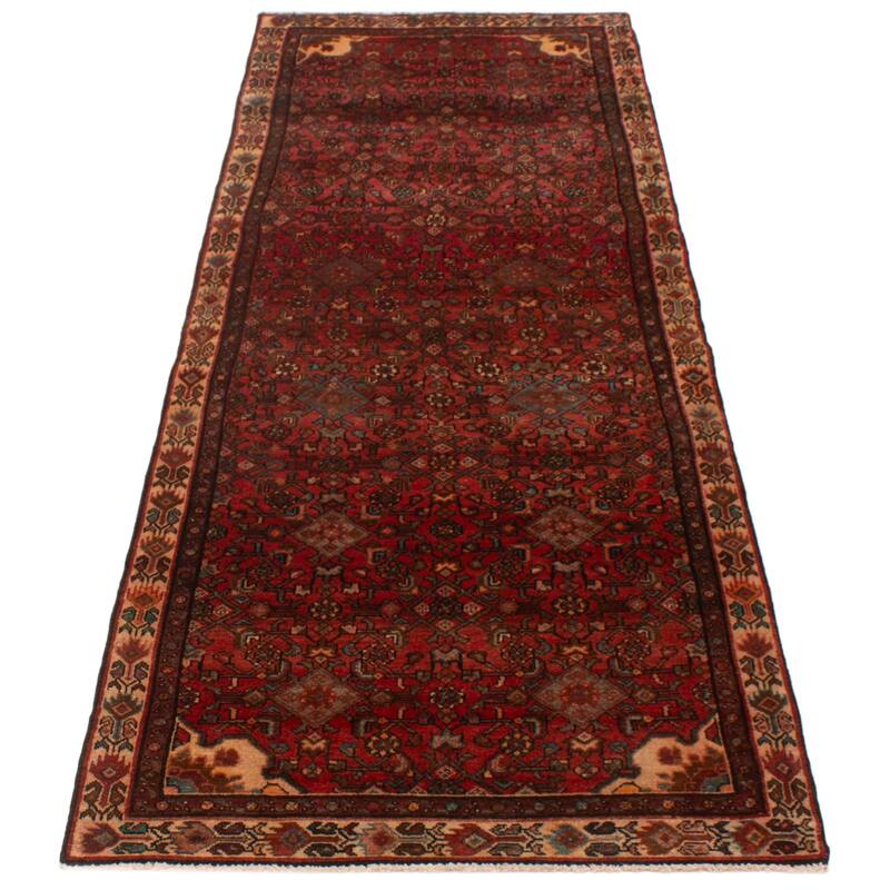 ECARPETGALLERY Hand-knotted Andelz Red Wool Rug - 3'3 x 9'3
