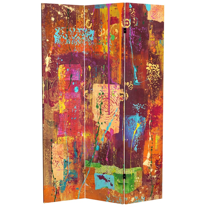 India-inspired Double-sided Canvas Room Divider