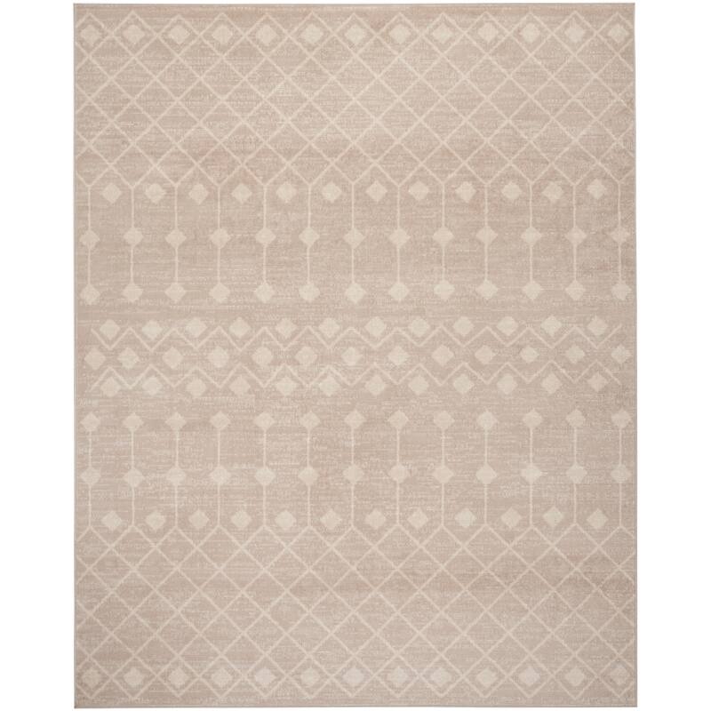 Porch & Den Muirfield Moroccan Bohemian Area Rug - 5'3" x 7'3" - Beige - Rectangle