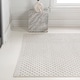 preview thumbnail 18 of 23, JONATHAN Y Sofia High-Low Modern Minimalist Checkered Monotone Ivory/Cream Indoor/Outdoor Rug