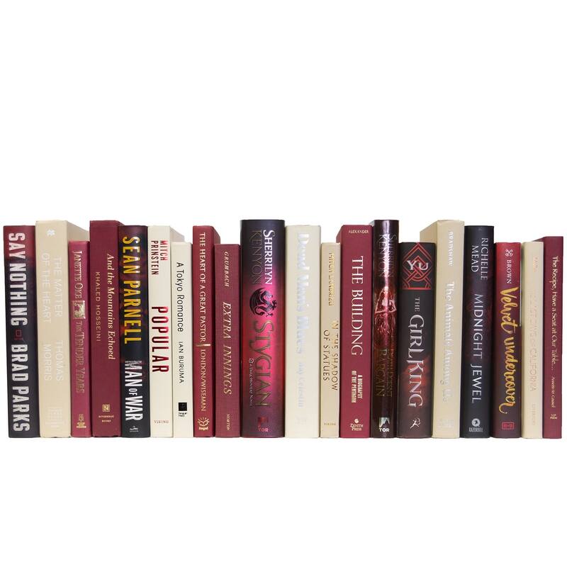 Books Burgundy Decorative Accessories: Cranberry Mixed Media Color By The Foot