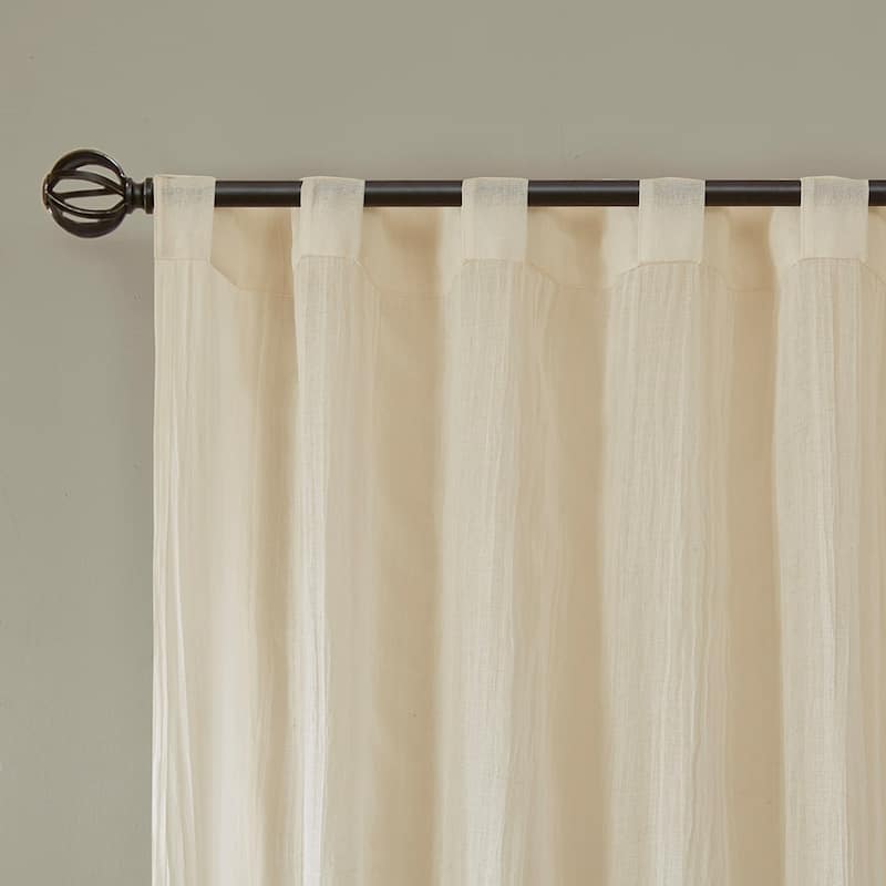 Solid Crushed Curtain Panel Pair(2 Pcs Window Panels)