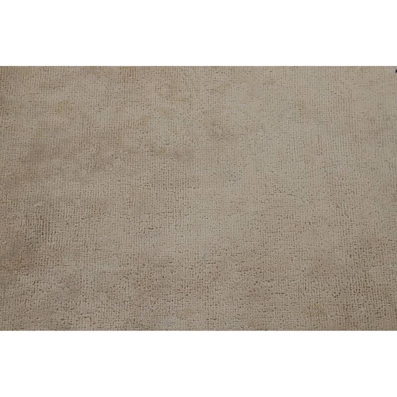 Distressed Tabriz Persian Vintage Rug Bedroom Handmade Wool Carpet - 6'6" x 10'4"