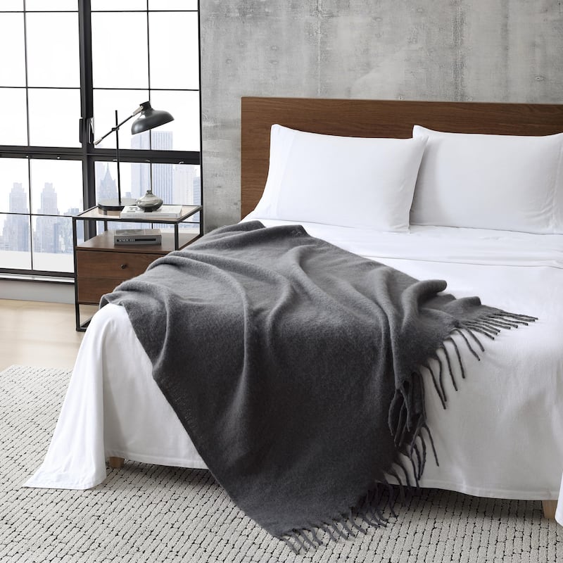 Kenneth Cole Cozy Reversible Throw Blanket