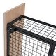 preview thumbnail 13 of 24, Full Over Twin & Twin Triple Bunk Bed with Drawers, Multi-Functional Metal Frame Bed with Desks and Shelves in the Middle