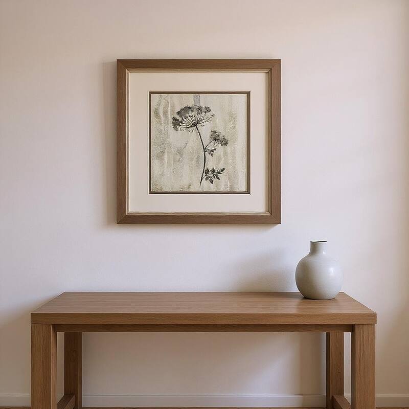 HomeRoots Set Of Two Sumi-e Silhouette I Silver Framed Wall Art - 9.00 in. x 11.00 in. x 1.00 in.