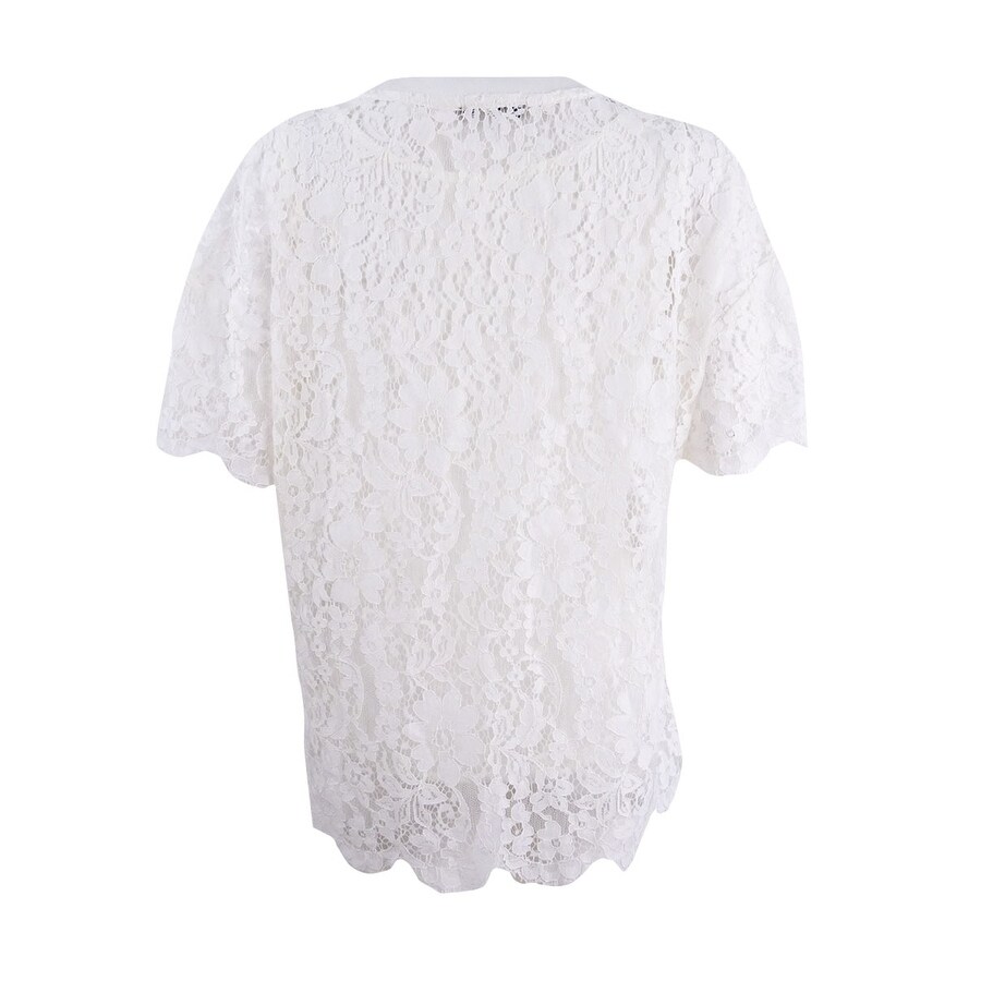 plus size ivory lace top