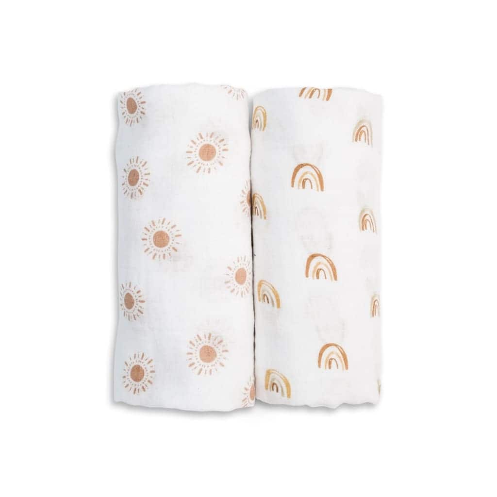 lulujo 2 PK Muslin Swaddling Blankets