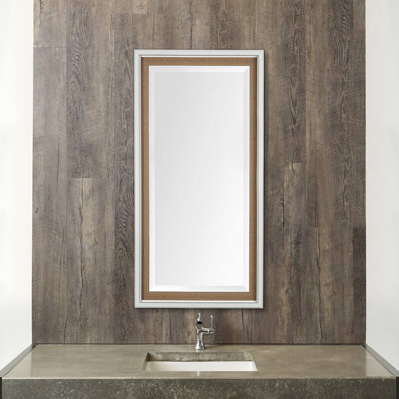 White Natural Bev Mir 24 x 48 - 28.4L x 2.5W x 52.8H