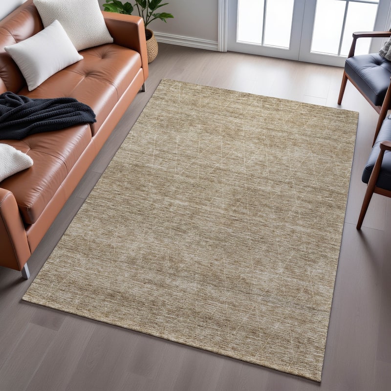Premium Washable Super Soft Solid Trellis Mayfield Rug