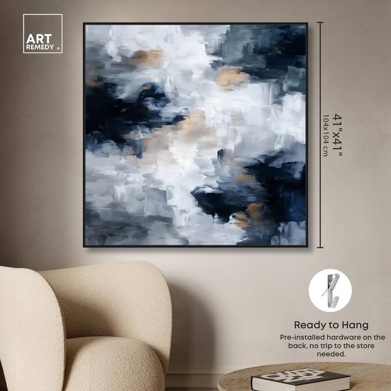 Midnight and Ivory II Canvas by Art Remedy