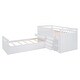 preview thumbnail 35 of 36, Twin Size Loft and Twin Platform Bed with Drawers and Full Guardrails