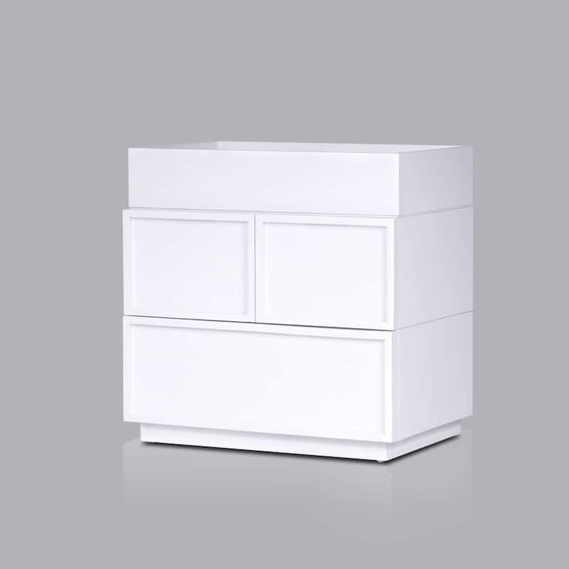 Origins by Alpine Luca Nightstand, White