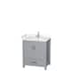 Option Gray, Carrara Cultured Marble Top, Chrome Trim