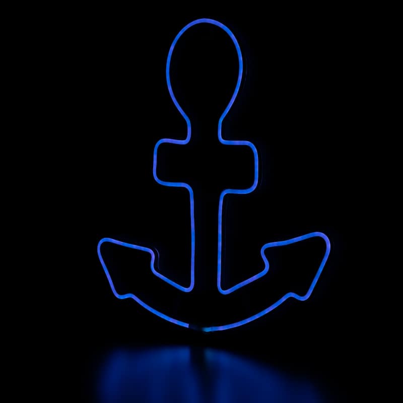 LED Anchor Neon Lighted Wall Art- 17"