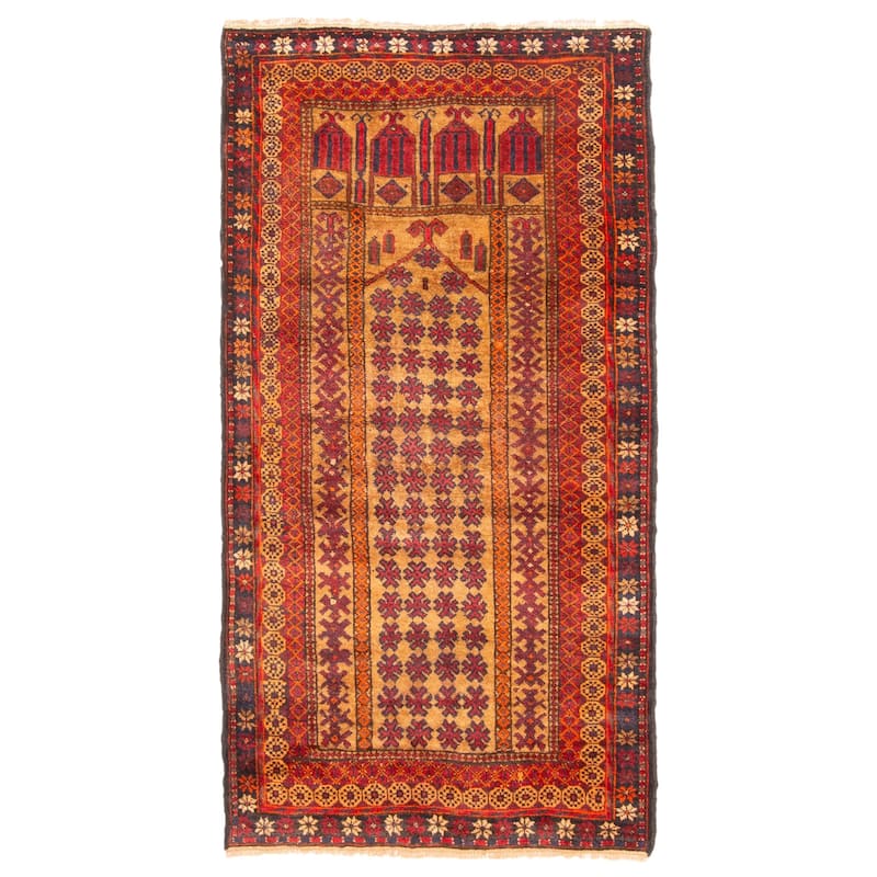 ECARPETGALLERY Hand-knotted Teimani Brown Wool Rug - 2'10 x 5'4