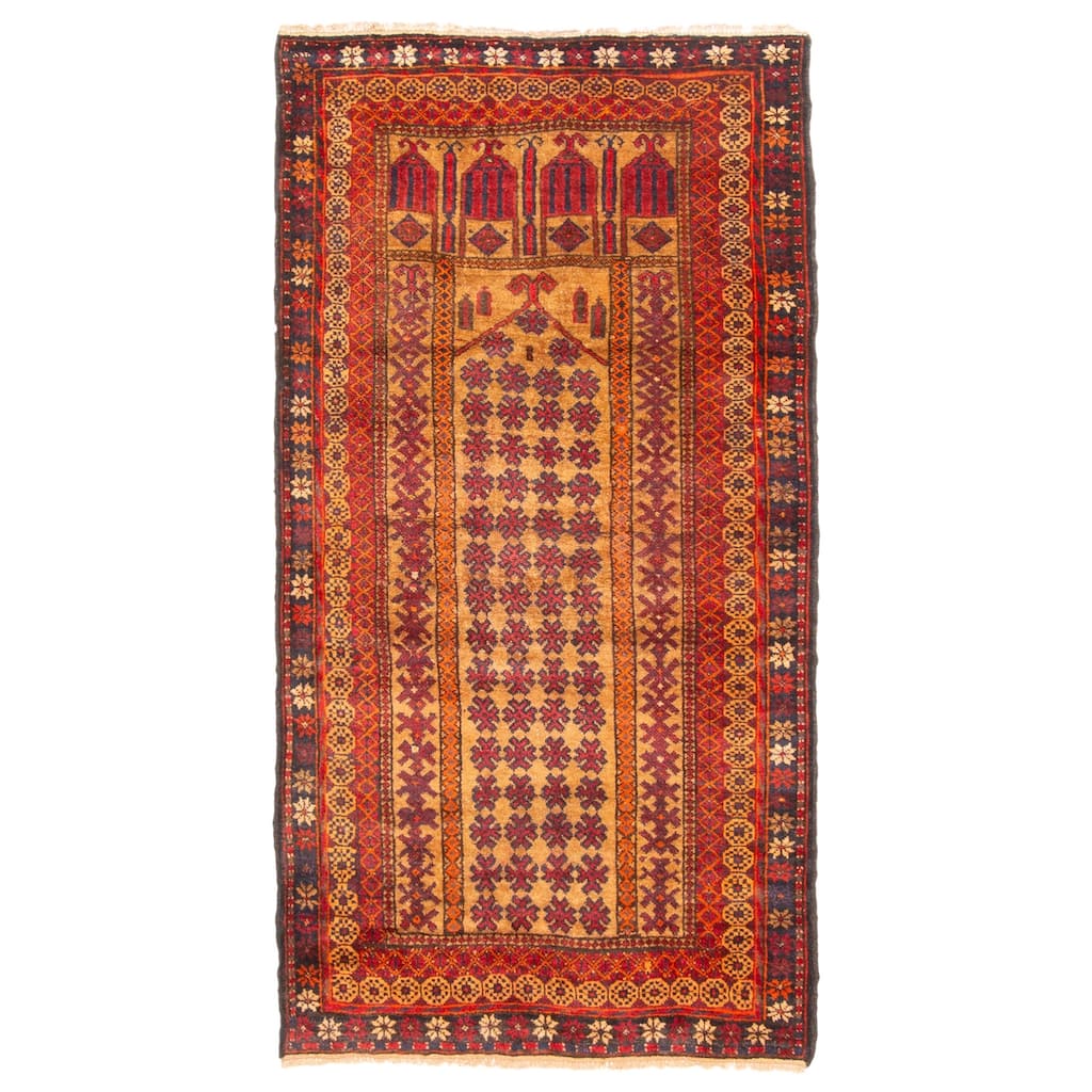 ECARPETGALLERY Hand-knotted Teimani Brown Wool Rug - 2'10 x 5'4