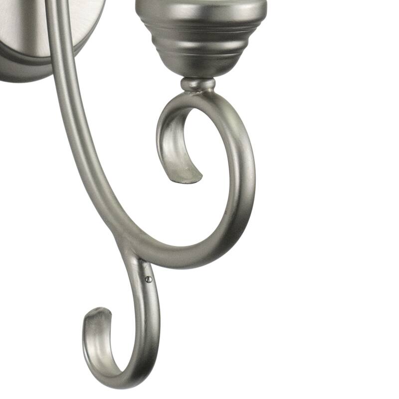 Bella 1 Light Brushed Nickel Bathroom Wall Fixture - 7.25-in W x 18-in H x 10-in D