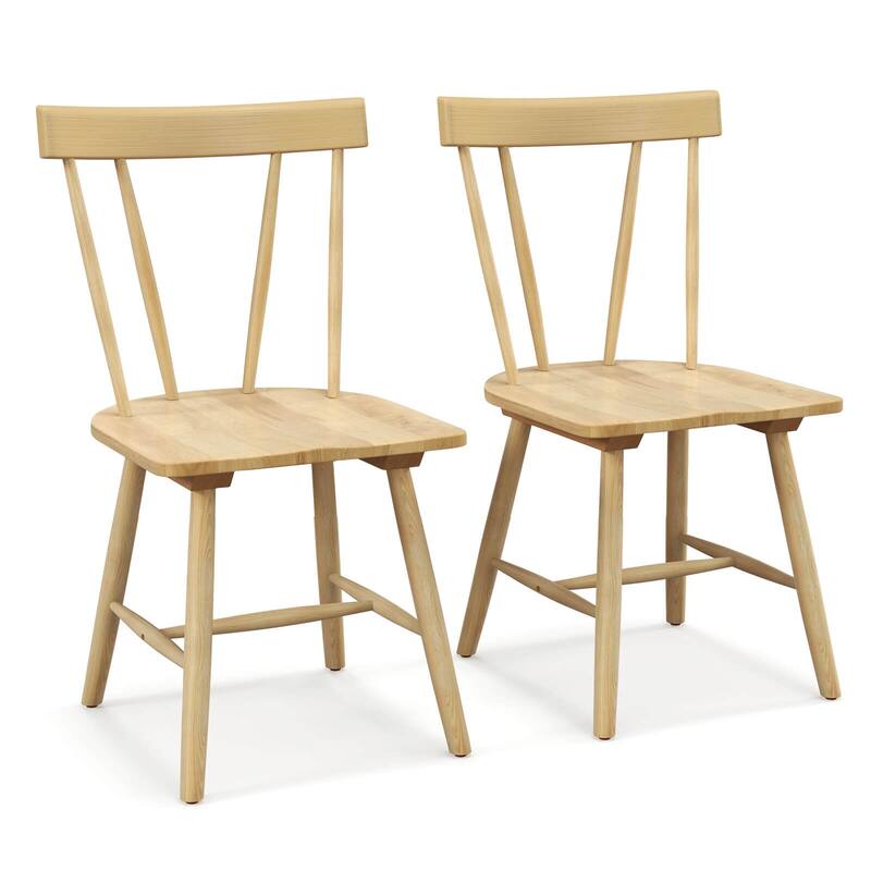 Costway Dining Chairs Set of 2 Windsor Chairs Wood Armless Chairs with - See Details