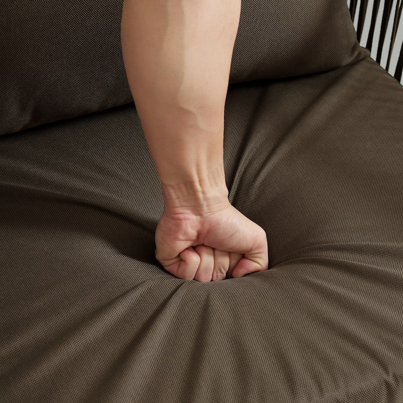 3-piece Cushioned Swivel Patio Wicker Furniture Set Outdoor Rattan Bistro Set.