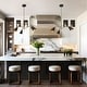 preview thumbnail 3 of 9, Modern Black Gold 3-Light Sputnik Chandeliers Metal Pendant Lights for Dining Room