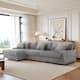 118.4"W Plush Modular Sectional Sofa with Pillows
