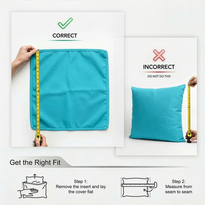 FINCATI 27" × 27" Sectional Cushion Slipcover, Outdoor Cushion Replacement Cover, Patio Seat Cover 27 Inches (COVER ONLY!)