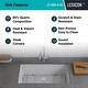 preview thumbnail 7 of 8, Lexicon Granite Composite 32 inch Kitchen sink in Galaxy White - 19x32