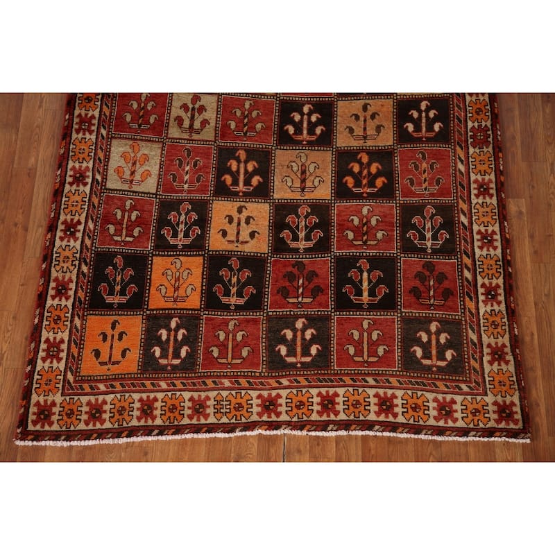 Vegetable Dye Bakhtiari Persian Vintage Area Rug Handmade Wool Carpet - 5'3"x 9'3"