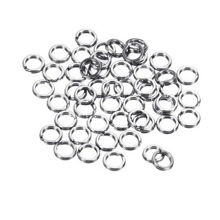Fishing Split Rings,100 Pack 304 Stainless Steel Double Flat Ring - Bed ...