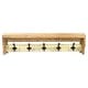preview thumbnail 11 of 14, Multicolored Wood Farmstyle Coat Rack with Shelf - W: 31.5" x D: 8" x H: 5"